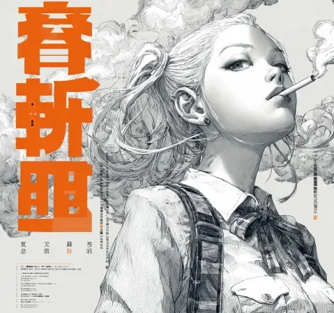 动漫天堂漫画阅读场景主视觉，桌面摊开的漫画与阅读清单